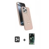 MARSİLYAN™- iPhone 16 Pro Max Kılıf İz Işık Koleksiyonu - Siyah 360 Mat Full Body Arka Koruyucu + PVD Metal Kamera Lens - SH