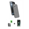 MARSİLYAN™- iPhone 16 Pro Max Kılıf İz Işık Koleksiyonu - Siyah 360 Mat Full Body Arka Koruyucu + Siyah Raze Metal Kamera Lens