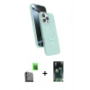 MARSİLYAN™- iPhone 16 Pro Max Kılıf İz Işık Koleksiyonu - Siyah 360 Mat Full Body Arka Koruyucu + Siyah Raze Metal Kamera Lens