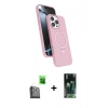MARSİLYAN™- iPhone 16 Pro Max Kılıf İz Işık Koleksiyonu - Siyah 360 Mat Full Body Arka Koruyucu + Siyah Raze Metal Kamera Lens
