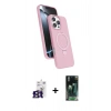 MARSİLYAN™- iPhone 16 Pro Max Kılıf İz Işık Koleksiyonu - Siyah 360 Mat Full Body Arka Koruyucu + Bilvis Titan Kamera Lens - TMGI
