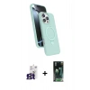 MARSİLYAN™- iPhone 16 Pro Max Kılıf İz Işık Koleksiyonu - Siyah 360 Mat Full Body Arka Koruyucu + Bilvis Titan Kamera Lens - TMGI