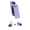 MARSİLYAN™- iPhone 16 Pro Max Kılıf İz Işık Koleksiyonu - Siyah 3D Antistatik Cam Ekran Koruyucu + Bilvis Titan Kamera Lens - SH