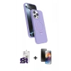 MARSİLYAN™- iPhone 16 Pro Max Kılıf İz Işık Koleksiyonu - Siyah 3D Antistatik Mat Seramik Nano Ekran Koruyucu + Bilvis Titan Kamera Lens - SH