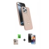 MARSİLYAN™- iPhone 16 Pro Max Kılıf İz Işık Koleksiyonu - Siyah 3D Antistatik Mat Seramik Nano Ekran Koruyucu + Raze Metal Kamera Lens - NLGY
