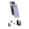 MARSİLYAN™- iPhone 16 Pro Max Kılıf İz Işık Koleksiyonu - Siyah 3D Antistatik Mat Seramik Nano Ekran Koruyucu + Raze Metal Kamera Lens - CLTM