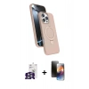 MARSİLYAN™- iPhone 16 Pro Max Kılıf İz Işık Koleksiyonu - Siyah 3D Antistatik Mat Seramik Nano Ekran Koruyucu + Bilvis Titan Kamera Lens - GS