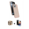 MARSİLYAN™- iPhone 16 Pro Max Kılıf İz Işık Koleksiyonu - Siyah 3D Antistatik Mat Seramik Nano Ekran Koruyucu + Pers Alüminyum Kamera Lens - CLTM