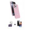 MARSİLYAN™- iPhone 16 Pro Max Kılıf İz Işık Koleksiyonu - Siyah 3D Antistatik Mat Seramik Nano Ekran Koruyucu + Bilvis Titan Kamera Lens - GS