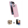 MARSİLYAN™- iPhone 16 Pro Max Kılıf İz Işık Koleksiyonu - Siyah 3D Antistatik Mat Seramik Nano Ekran Koruyucu + Pers Alüminyum Kamera Lens - CLTM