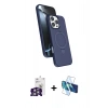 MARSİLYAN™- iPhone 16 Pro Max Kılıf İz Işık Koleksiyonu - Siyah 3D Antistatik Seramik Nano Ekran Koruyucu + Bilvis Titan Kamera Lens - GS