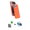 MARSİLYAN™- iPhone 16 Pro Max Kılıf İz Işık Koleksiyonu - Siyah 3D Antistatik Seramik Nano Ekran Koruyucu + Raze Metal Kamera Lens - SH