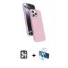 MARSİLYAN™- iPhone 16 Pro Max Kılıf İz Işık Koleksiyonu - Siyah 3D Antistatik Seramik Nano Ekran Koruyucu + PVD Metal Kamera Lens - GS