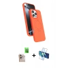 MARSİLYAN™- iPhone 16 Pro Max Kılıf İz Işık Koleksiyonu - Siyah 3D Antistatik Seramik Nano Ekran Koruyucu + Raze Metal Kamera Lens - NLGY