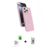 MARSİLYAN™- iPhone 16 Pro Max Kılıf İz Işık Koleksiyonu - Siyah Bilvis 3D Cam Ekran Koruyucu + Raze Metal Kamera Lens - BZ