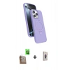 MARSİLYAN™- iPhone 16 Pro Max Kılıf İz Işık Koleksiyonu - Siyah Bilvis 3D Cam Ekran Koruyucu + Raze Metal Kamera Lens - CLTM