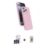 MARSİLYAN™- iPhone 16 Pro Max Kılıf İz Işık Koleksiyonu - Siyah Bilvis 3D Cam Ekran Koruyucu + Bilvis Titan Kamera Lens - GS