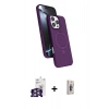 MARSİLYAN™- iPhone 16 Pro Max Kılıf İz Işık Koleksiyonu - Siyah Bilvis 3D Cam Ekran Koruyucu + Bilvis Titan Kamera Lens - GS