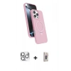 MARSİLYAN™- iPhone 16 Pro Max Kılıf İz Işık Koleksiyonu - Siyah Bilvis 3D Cam Ekran Koruyucu + Pers Alüminyum Kamera Lens - GS