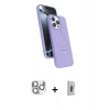 MARSİLYAN™- iPhone 16 Pro Max Kılıf İz Işık Koleksiyonu - Siyah Bilvis 3D Cam Ekran Koruyucu + Pers Alüminyum Kamera Lens - GS