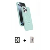MARSİLYAN™- iPhone 16 Pro Max Kılıf İz Işık Koleksiyonu - Siyah Bilvis 3D Cam Ekran Koruyucu + PVD Metal Kamera Lens - GS