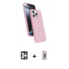 MARSİLYAN™- iPhone 16 Pro Max Kılıf İz Işık Koleksiyonu - Siyah Bilvis 3D Cam Ekran Koruyucu + PVD Metal Kamera Lens - GS