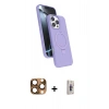 MARSİLYAN™- iPhone 16 Pro Max Kılıf İz Işık Koleksiyonu - Siyah Bilvis 3D Cam Ekran Koruyucu + Pers Alüminyum Kamera Lens - CLTM