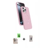 MARSİLYAN™- iPhone 16 Pro Max Kılıf İz Işık Koleksiyonu - Siyah Bilvis 3D Cam Ekran Koruyucu + Raze Metal Kamera Lens - NLGY