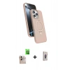 MARSİLYAN™- iPhone 16 Pro Max Kılıf İz Işık Koleksiyonu - Siyah Bilvis 3D Cam Ekran Koruyucu + Raze Metal Kamera Lens - NLGY