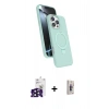 MARSİLYAN™- iPhone 16 Pro Max Kılıf İz Işık Koleksiyonu - Siyah Bilvis 3D Cam Ekran Koruyucu + Siyah Bilvis Titan Kamera Lens