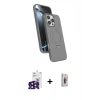 MARSİLYAN™- iPhone 16 Pro Max Kılıf İz Işık Koleksiyonu - Siyah Bilvis 3D Cam Ekran Koruyucu + Siyah Bilvis Titan Kamera Lens