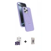 MARSİLYAN™- iPhone 16 Pro Max Kılıf İz Işık Koleksiyonu - Siyah Bilvis 3D Cam Ekran Koruyucu + Titanyum Gri Bilvis Titan Kamera Lens