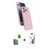 MARSİLYAN™- iPhone 16 Pro Max Kılıf İz Işık Koleksiyonu - Siyah Bilvis 3X AR Hayalet Cam Ekran Koruyucu + Raze Metal Kamera Lens - SH