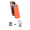 MARSİLYAN™- iPhone 16 Pro Max Kılıf İz Işık Koleksiyonu - Siyah Bilvis 3X AR Hayalet Cam Ekran Koruyucu + PVD Metal Kamera Lens - GS