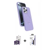 MARSİLYAN™- iPhone 16 Pro Max Kılıf İz Işık Koleksiyonu - Siyah Bilvis 3X AR Hayalet Cam Ekran Koruyucu + Bilvis Titan Kamera Lens - GS