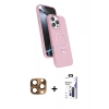 MARSİLYAN™- iPhone 16 Pro Max Kılıf İz Işık Koleksiyonu - Siyah Bilvis 3X AR Hayalet Cam Ekran Koruyucu + Pers Alüminyum Kamera Lens - CLTM