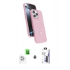 MARSİLYAN™- iPhone 16 Pro Max Kılıf İz Işık Koleksiyonu - Siyah Bilvis 3X AR Hayalet Cam Ekran Koruyucu + Raze Metal Kamera Lens - BZ