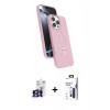 MARSİLYAN™- iPhone 16 Pro Max Kılıf İz Işık Koleksiyonu - Siyah Bilvis 3X AR Hayalet Cam Ekran Koruyucu + Bilvis Titan Kamera Lens - TMGI
