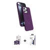 MARSİLYAN™- iPhone 16 Pro Max Kılıf İz Işık Koleksiyonu - Siyah Bilvis 3X AR Hayalet Cam Ekran Koruyucu + Bilvis Titan Kamera Lens - GS