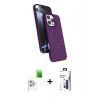 MARSİLYAN™- iPhone 16 Pro Max Kılıf İz Işık Koleksiyonu - Siyah Bilvis 3X AR Hayalet Cam Ekran Koruyucu + Raze Metal Kamera Lens - BZ