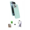 MARSİLYAN™- iPhone 16 Pro Max Kılıf İz Işık Koleksiyonu - Siyah Bilvis 3X AR Hayalet Cam Ekran Koruyucu + Raze Metal Kamera Lens - CLTM