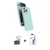 MARSİLYAN™- iPhone 16 Pro Max Kılıf İz Işık Koleksiyonu - Siyah Bilvis 3X AR HD Cam Ekran Koruyucu + Bilvis Titan Kamera Lens - SH