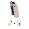 MARSİLYAN™- iPhone 16 Pro Max Kılıf İz Işık Koleksiyonu - Siyah Bilvis 3X AR HD Cam Ekran Koruyucu + Raze Metal Kamera Lens - BZ