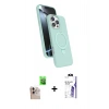 MARSİLYAN™- iPhone 16 Pro Max Kılıf İz Işık Koleksiyonu - Siyah Bilvis 3X AR HD Cam Ekran Koruyucu + Raze Metal Kamera Lens - NLGY