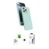 MARSİLYAN™- iPhone 16 Pro Max Kılıf İz Işık Koleksiyonu - Siyah Bilvis 3X AR HD Cam Ekran Koruyucu + Raze Metal Kamera Lens - BZ
