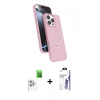 MARSİLYAN™- iPhone 16 Pro Max Kılıf İz Işık Koleksiyonu - Siyah Bilvis 3X AR HD Cam Ekran Koruyucu + Raze Metal Kamera Lens - BZ