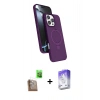 MARSİLYAN™- iPhone 16 Pro Max Kılıf İz Işık Koleksiyonu - Siyah Bilvis 5in1 3D Magic Cam Ekran Koruyucu + Raze Metal Kamera Lens - CLTM