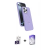 MARSİLYAN™- iPhone 16 Pro Max Kılıf İz Işık Koleksiyonu - Siyah Bilvis 5in1 3D Magic Cam Ekran Koruyucu + Bilvis Titan Kamera Lens - TMGI