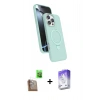 MARSİLYAN™- iPhone 16 Pro Max Kılıf İz Işık Koleksiyonu - Siyah Bilvis 5in1 3D Magic Cam Ekran Koruyucu + Raze Metal Kamera Lens - CLTM