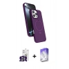 MARSİLYAN™- iPhone 16 Pro Max Kılıf İz Işık Koleksiyonu - Siyah Bilvis 5in1 3D Magic Cam Ekran Koruyucu + Bilvis Titan Kamera Lens - GS